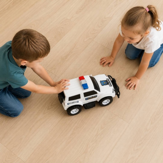 Mașină de poliție SUV cu inerție, lungime 31 cm