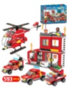 Set de Construcție  Unitatea De Pompieri , 593 piese