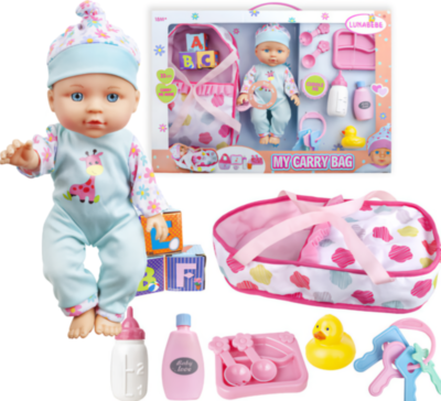 Bebeluș cu Sunete, Landou, Tacâmuri, Sticluță, Suzetă și Jucării | image