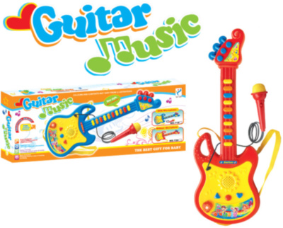 Chitară Electronică Interactivă cu Microfon, Lumini și Sunete | image