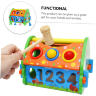 Căsuță interactivă educativă cu ciocan și forme geometrice