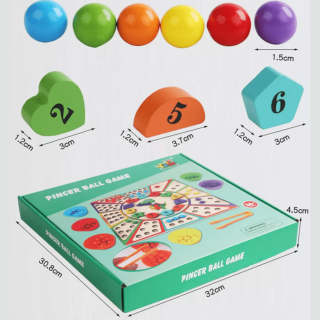 Ceas Educațional cu Dinozaur – Joc de Sortare Culori și Forme din Lemn