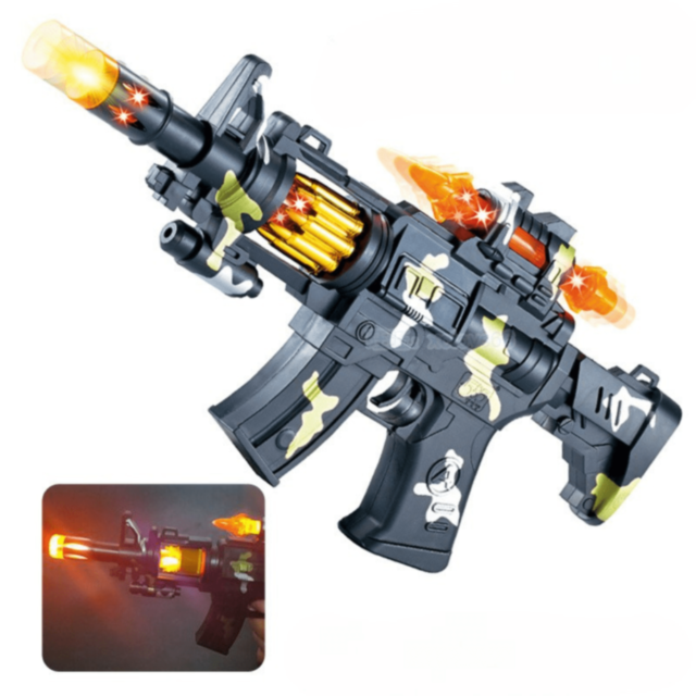 Mitralieră Jucărie cu Lumină și Sunet