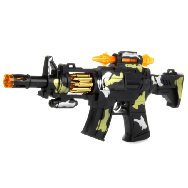 Mitralieră Jucărie cu Lumină și Sunet