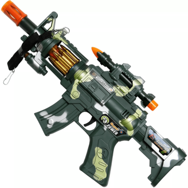 Mitralieră Jucărie cu Lumină și Sunet