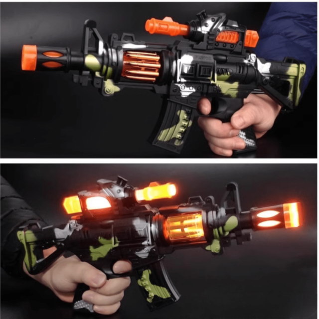 Mitralieră Jucărie cu Lumină și Sunet