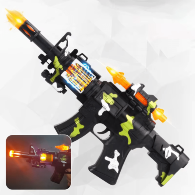 Mitralieră Jucărie cu Lumină și Sunet
