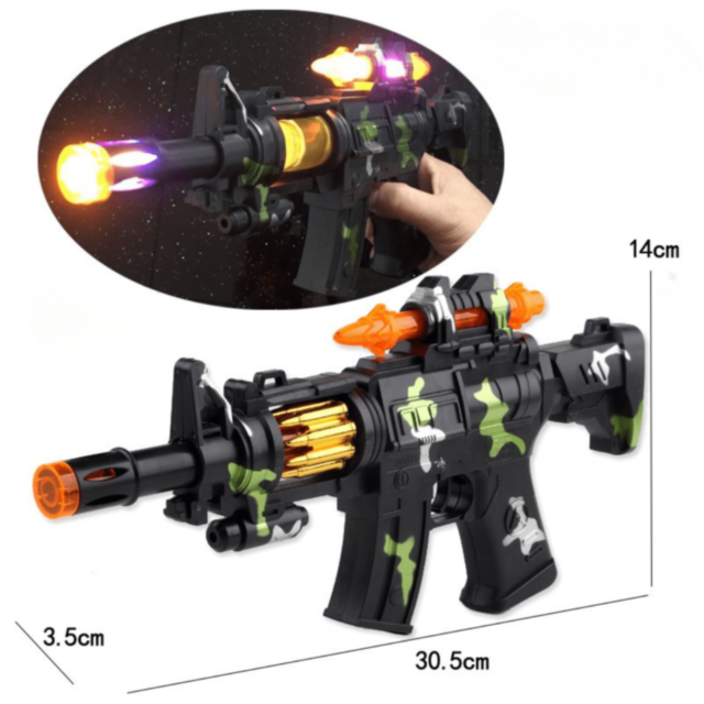 Mitralieră Jucărie cu Lumină și Sunet