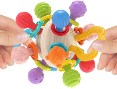 Zornăitoare Bebe Colorată cu Texturi și Sunete | image