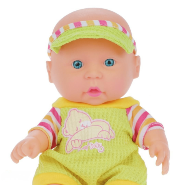 Păpușă Bebeluș cu Cadă Roz și Biberon (model aleatoriu)