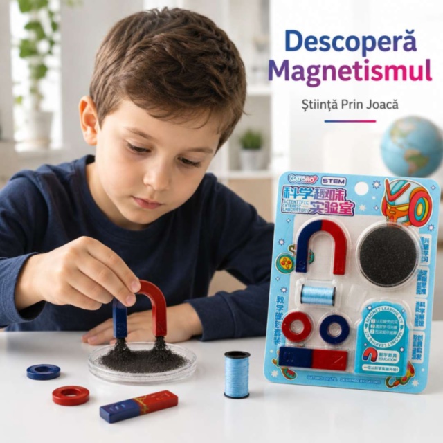Set STEM Magnetic pentru Experimente și Învățare prin Joacă