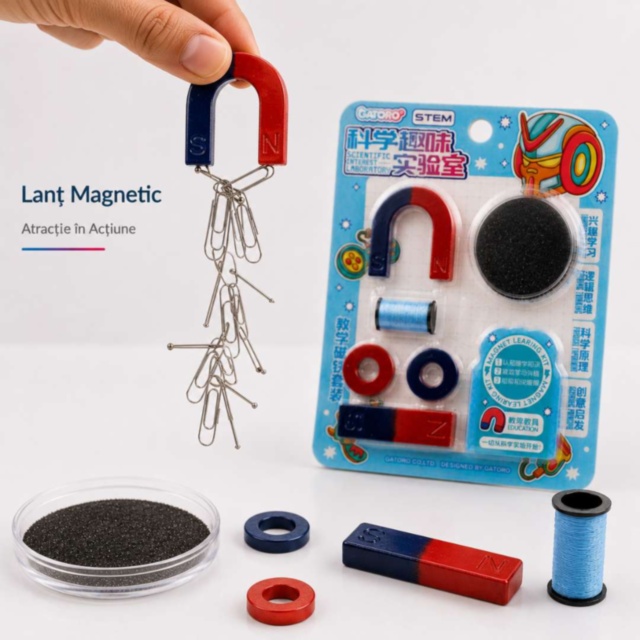 Set STEM Magnetic pentru Experimente și Învățare prin Joacă