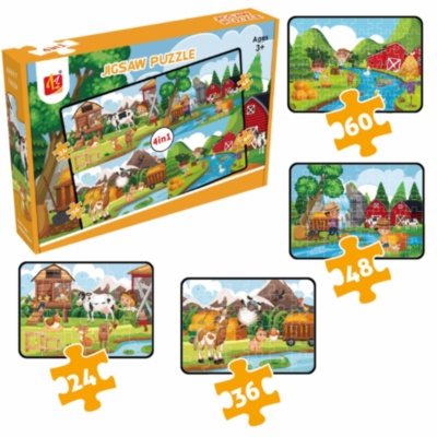 Set Puzzle cu Piese Mari  