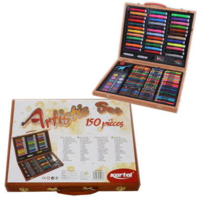 Mega Set Pictură 150 piese în Cutie de Lemn | image