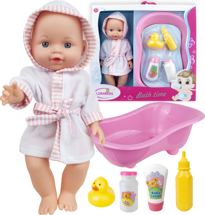 Păpușa Bebe cu Cadă și Accesorii de Băiță | image