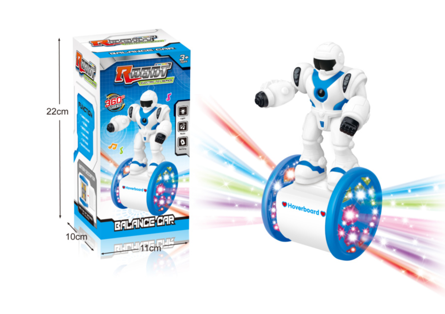 Robot pe Hooverboard, cu sunete și lumini