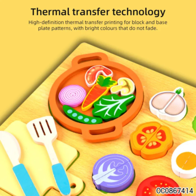 Set magnetic de gătit cu legume și pește