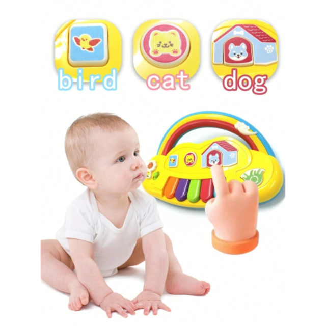 Pian Curcubeu cu Sunete și Lumini - Jucărie Interactivă pentru Bebeluși