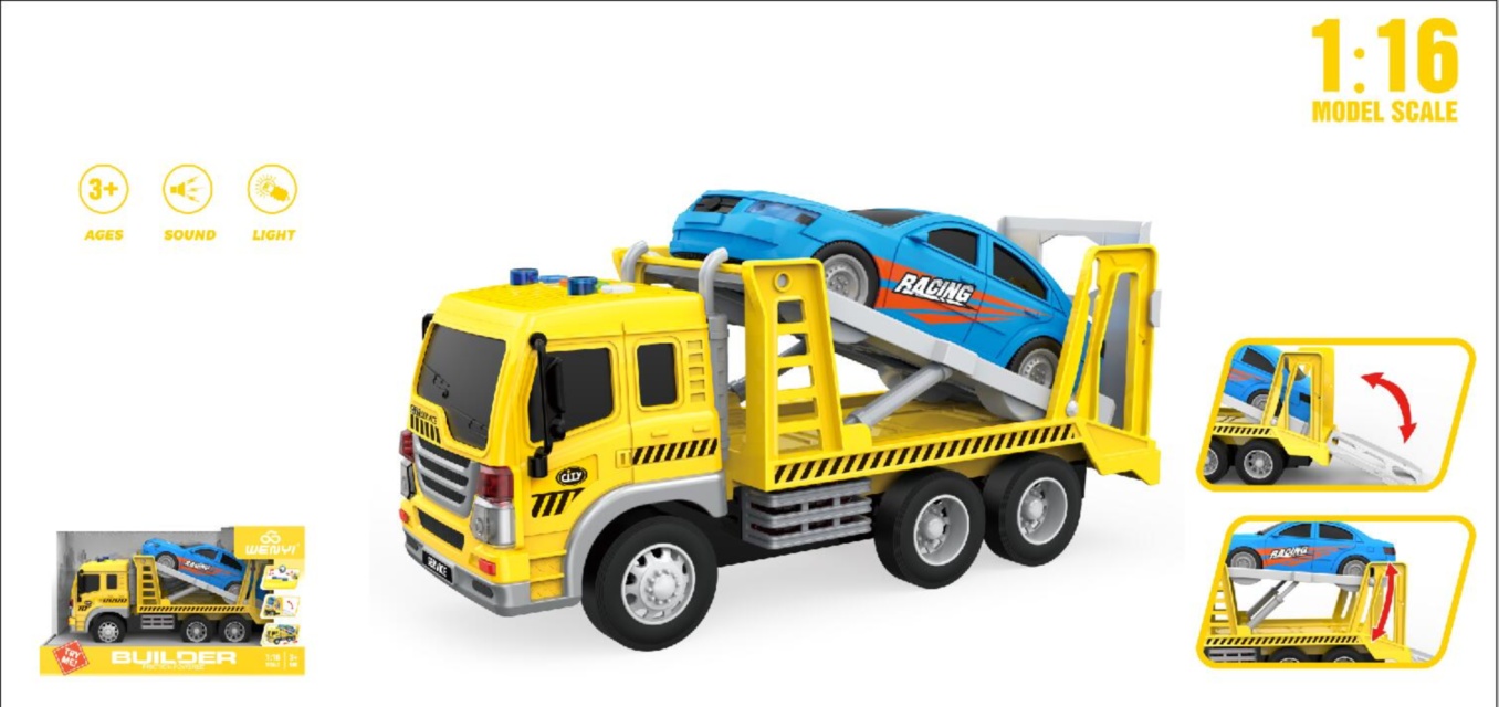 Vehicul de tractare cu mașinuță, sunete și melodii