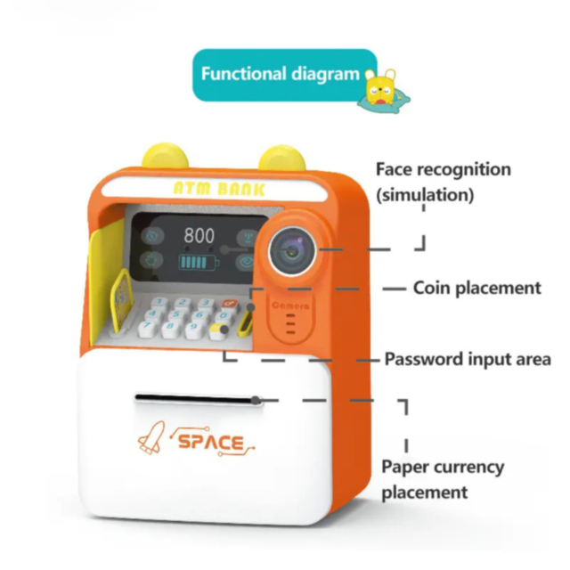 Pușculiță Interactivă ATM cu Recunoaștere Facială Simulată