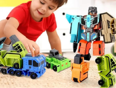 Robot Transformabil „Digital Cool Team” - Set de 5 Vehicule | image