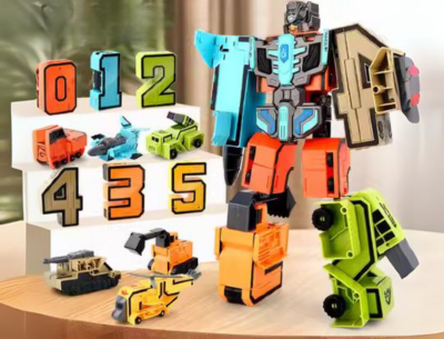 Robot Transformabil „Digital Cool Team” - Set de 5 Vehicule | image