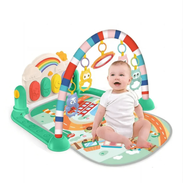 Saltea Interactivă Bebe cu Pian și Jucării Suspendate