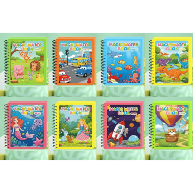 1buc. Carte Magică de Colorat Reutilizabilă cu Apă (model aleatoriu)