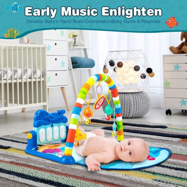 Covoraș Muzical pentru Bebeluși cu Pian și Arc