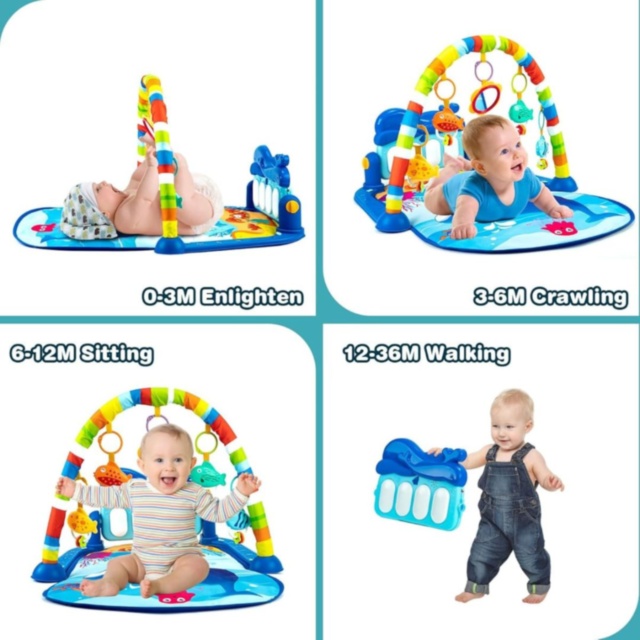 Covoraș Muzical pentru Bebeluși cu Pian și Arc