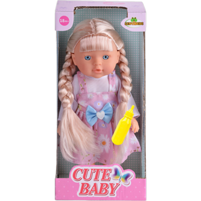 Păpușa Cute Baby - Face Pipi și Are Sticluță de Băut 