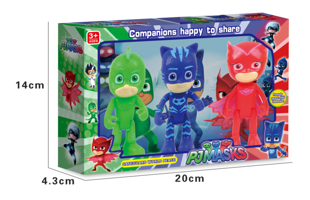 Eroii în Pijamale, set 3 Figurine, PJ Masks