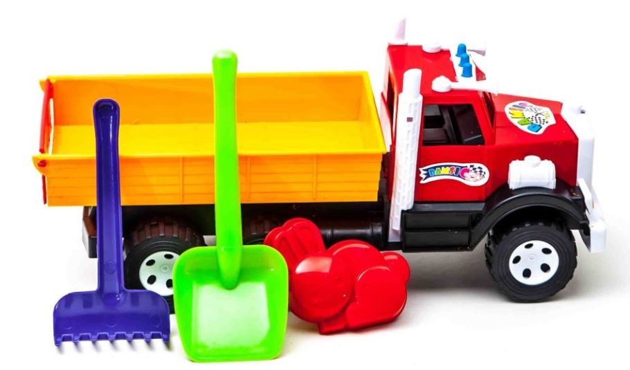Camion cu Lopățica, Greblă și Formă de Nisip, 47cm 