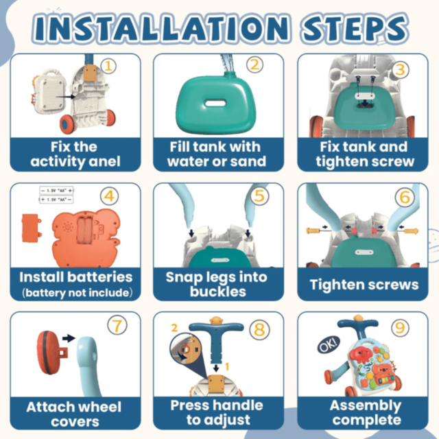 Premergător 4 în 1 cu Pian, Mese de Activități și Panou Detasabil – Jucărie Educativă și Interactivă