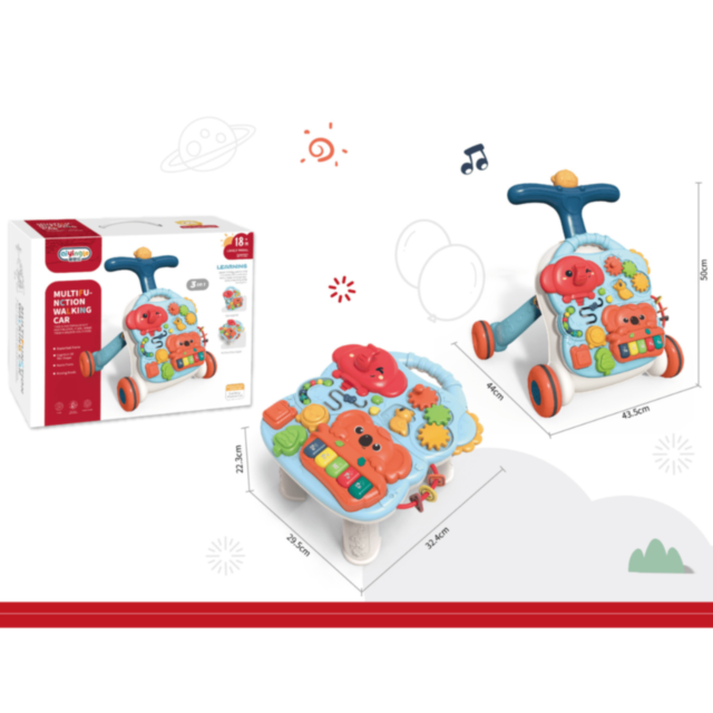 Premergător 4 în 1 cu Pian, Mese de Activități și Panou Detasabil – Jucărie Educativă și Interactivă