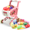 Cărucior de Jucărie cu Alimente și Fructe