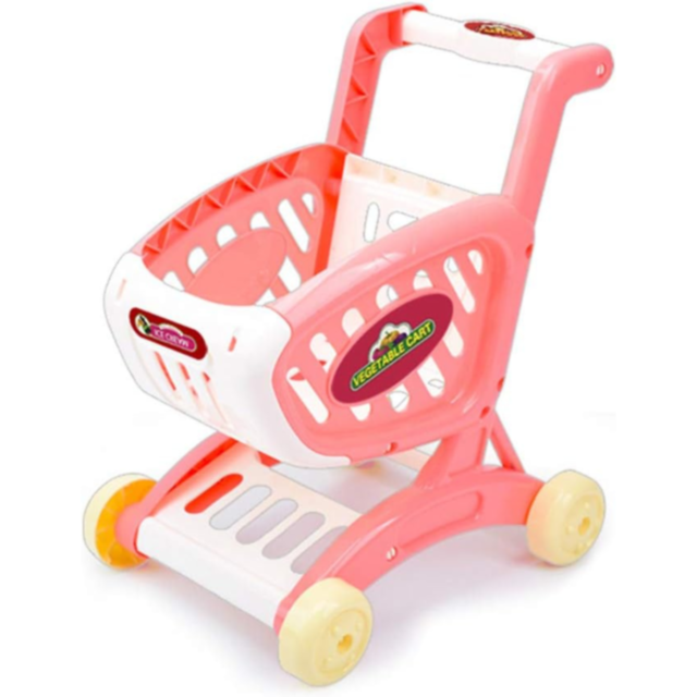 Cărucior de Jucărie cu Alimente și Fructe