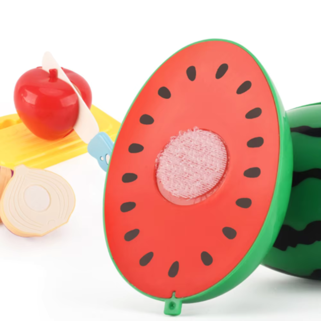 Cărucior de Jucărie cu Alimente și Fructe