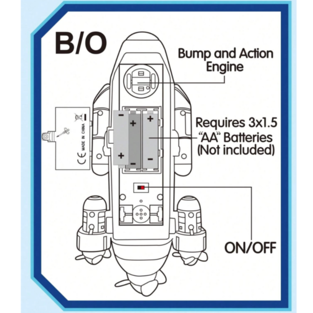 Submarin Explorator cu Lumini, Sunete și Mișcare Interactivă