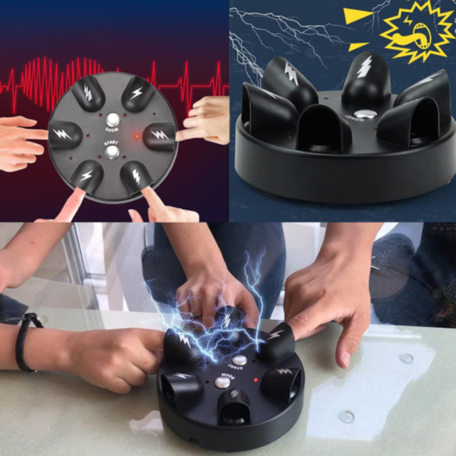 Joc Interactiv cu Șocuri – Detector de Minciuni și Ruletă Electrică pentru Petreceri