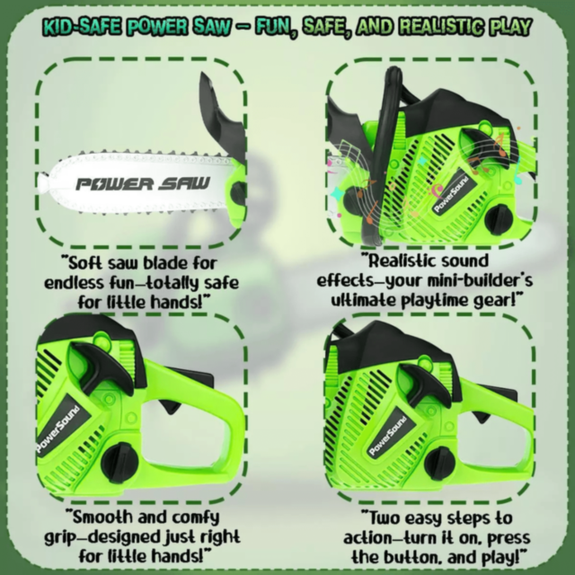 Drujbă Jucărie Power Saw cu Lumini și Sunete