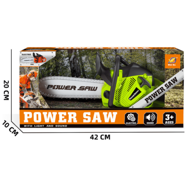 Drujbă Jucărie Power Saw cu Lumini și Sunete