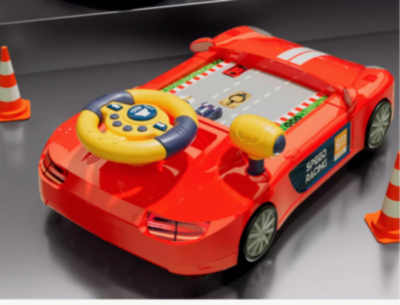 Mașină Interactivă de Curse cu Volan și Sunete (culoare aleatorie) | image