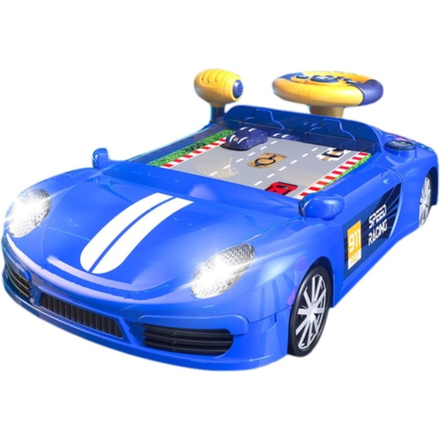 Mașină Interactivă de Curse cu Volan și Sunete (culoare aleatorie)