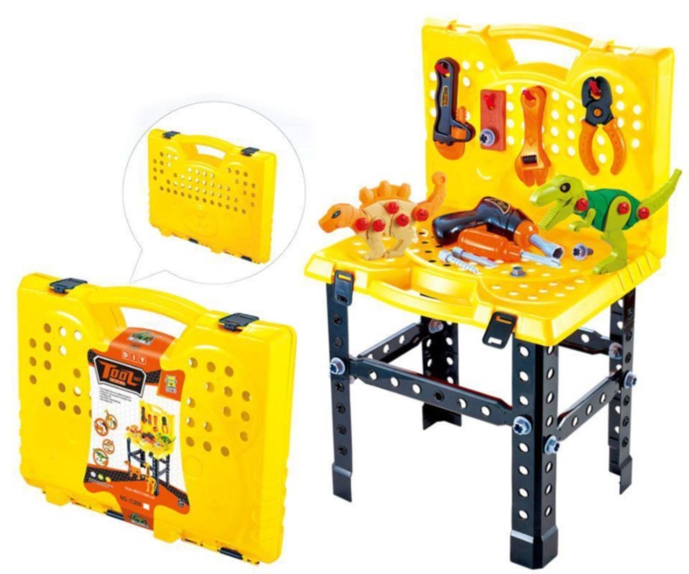 Geanta cu Scule și Dinozauri de Asamblat