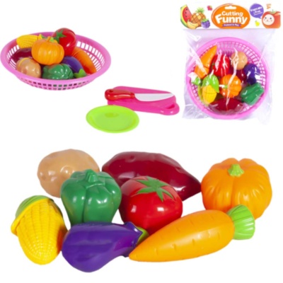 Coșul cu 8 Legume de Feliat cu Cuțit și Tocător | image