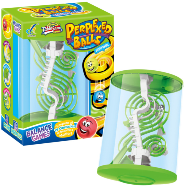 Joc Condu Bila în Labirintul cu 15 Obstacole, Perplexed Balls