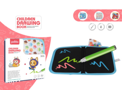 Carte de Desenat Refolosibilă cu 3 Carioci | image