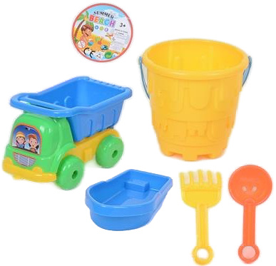 Găletușă cu 4 Accesorii de Nisip, 27cm  | image