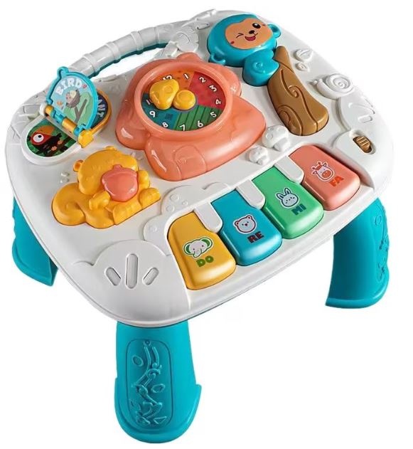 Măsuță Bebelusi 3 in 1, pian cu lumini si sunete, interactiv si educativ